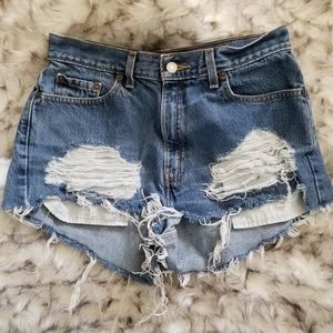 Levi's High Waisted Jean Shorts
